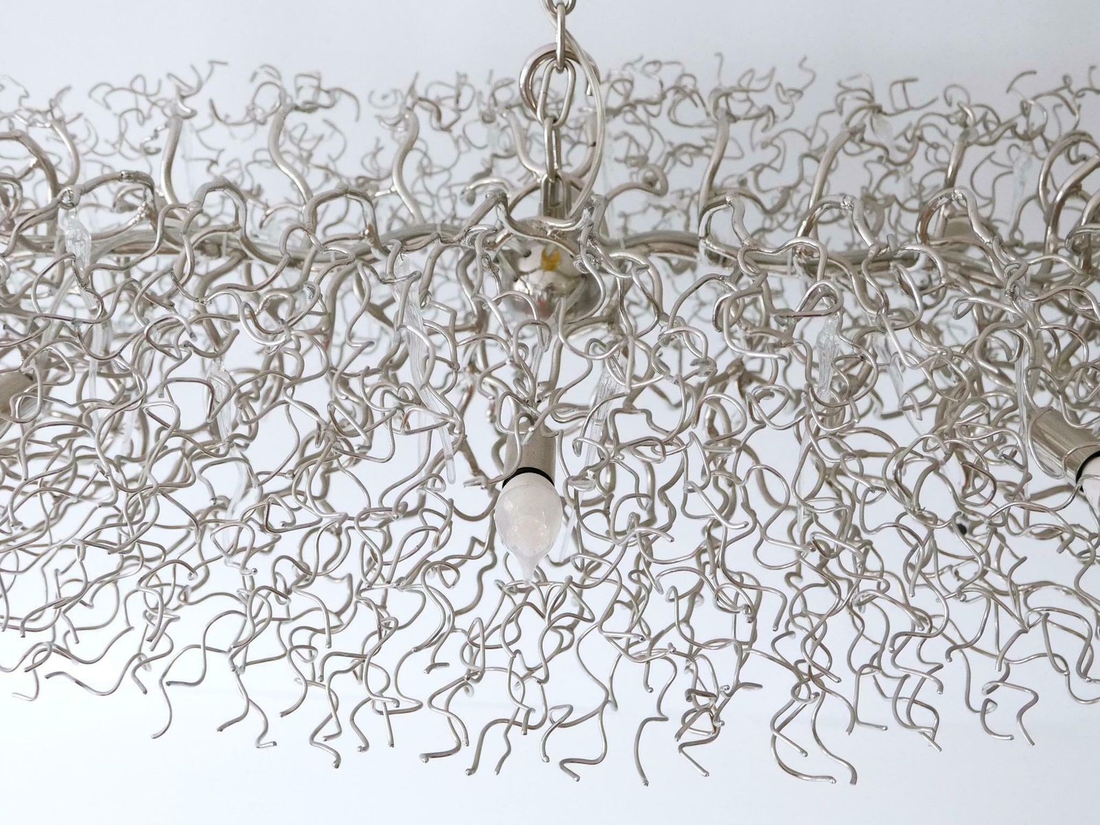 Gorgeous Xxl Brand Van Egmond Hollywood Chandelier Oval 140 Nickel Netherlands photo vintage