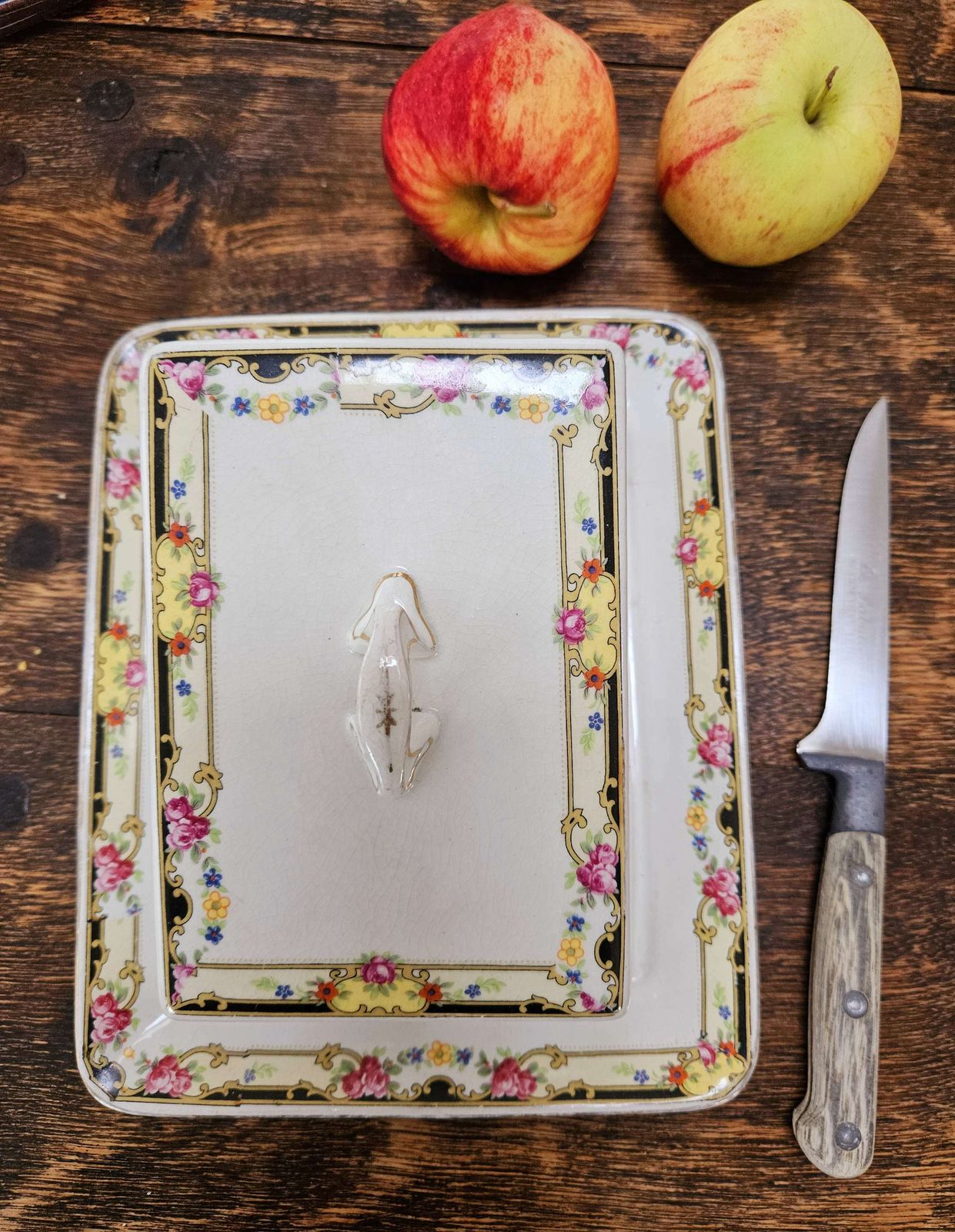 Elegant 1940's Cheese Dish With Lid photo 50.0
