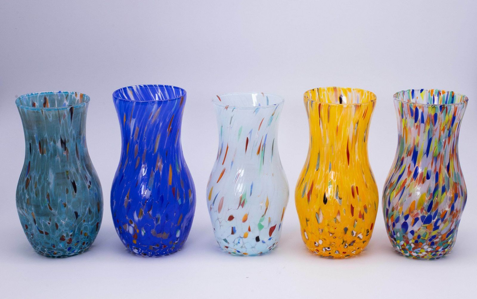 Orlando, Murano Glasses Vase Color "Blue", Model Goto, Handmade, Murano Glass Made In Italy photo for sale