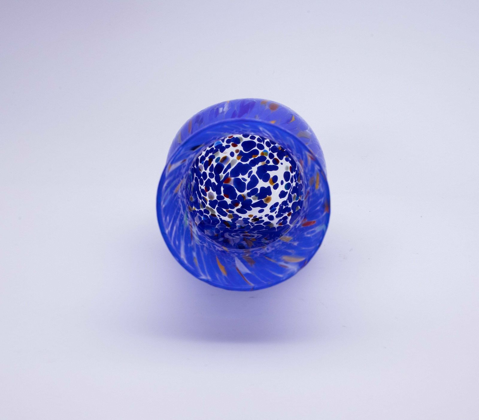 Orlando, Murano Glasses Vase Color "Blue", Model Goto, Handmade, Murano Glass Made In Italy photo vinterior