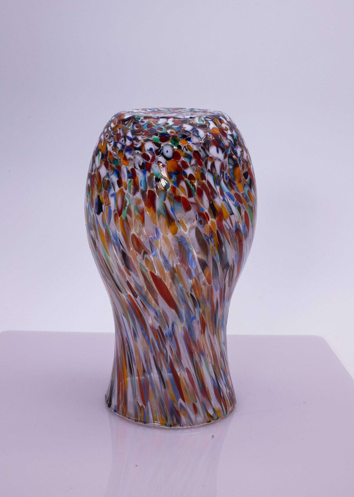 Indianopolis, Murano Glasses Vase Color "Millefiori", Model Goto, Handmade, Murano Glass Made In Italy photo vintage