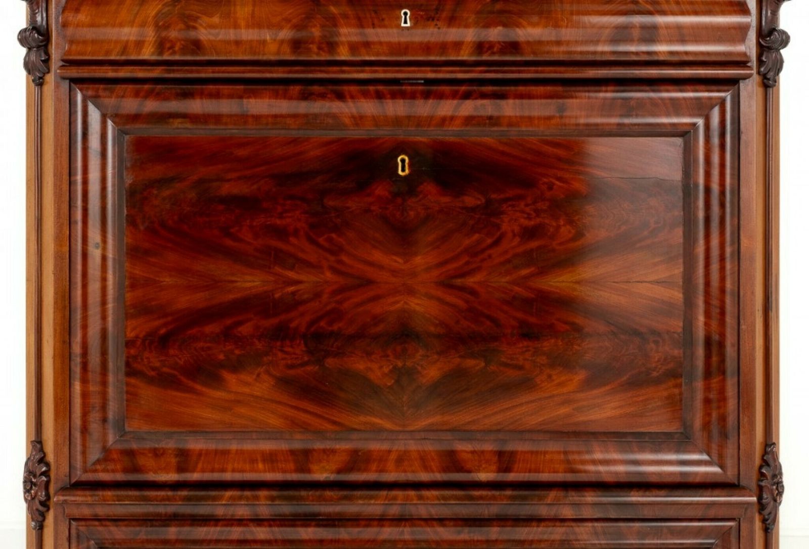 Biedermeier Escritoire Desk Mahogany 1860 photo for sale