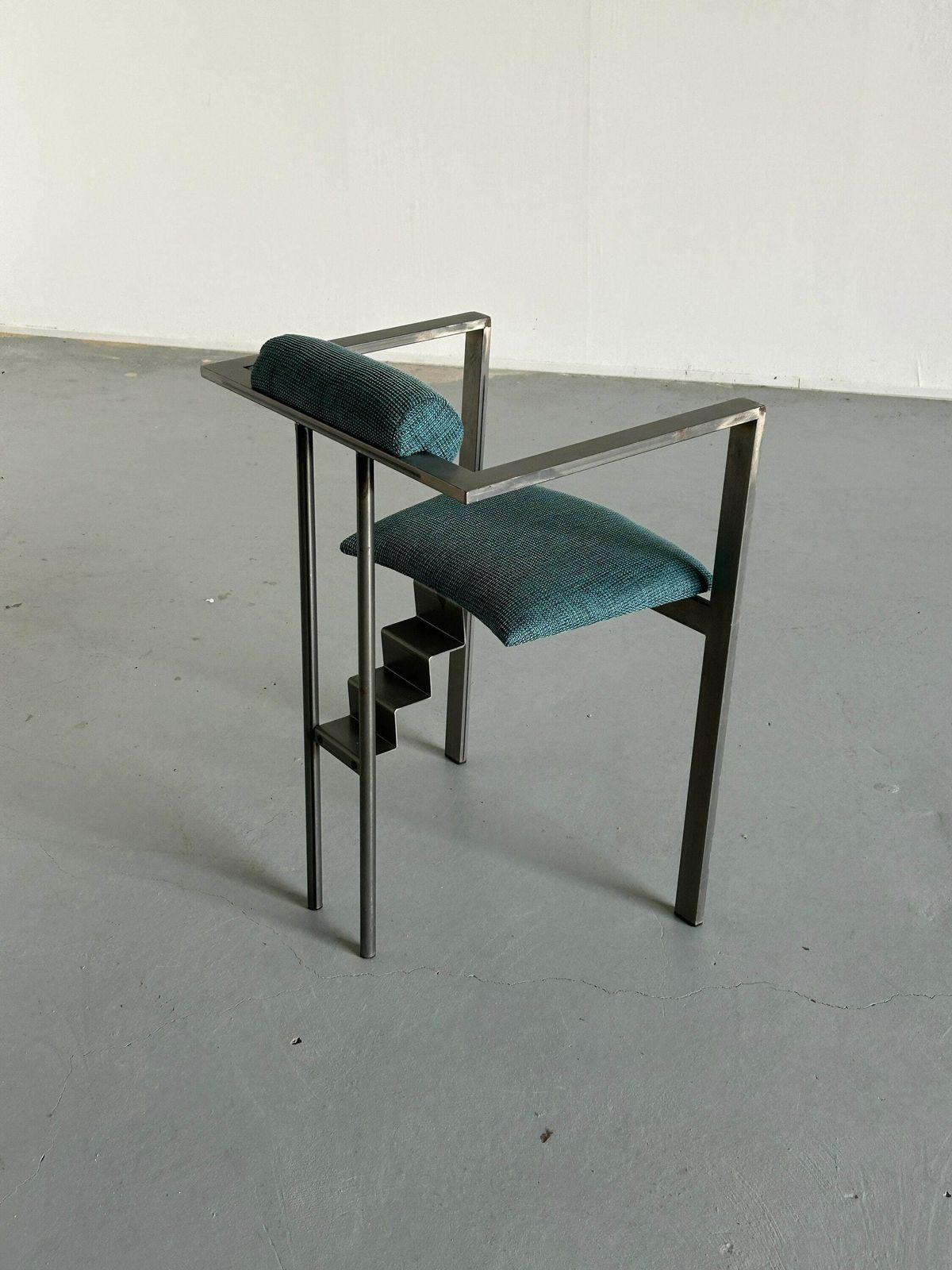 Memphis Design Postmodern Geometrical 'Trix' Chair By Karl Friedrich Förster For Kff, 1980s Germany photo furniture