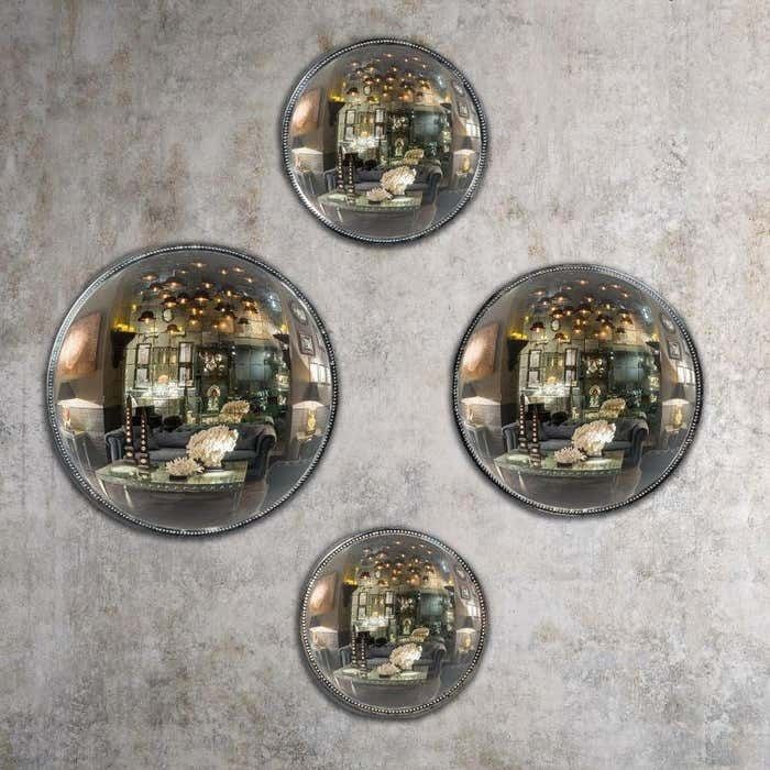 Suite Of 4 Witches Mirrors Of 4 Different Sizes, 20th Century. photo Home Decor