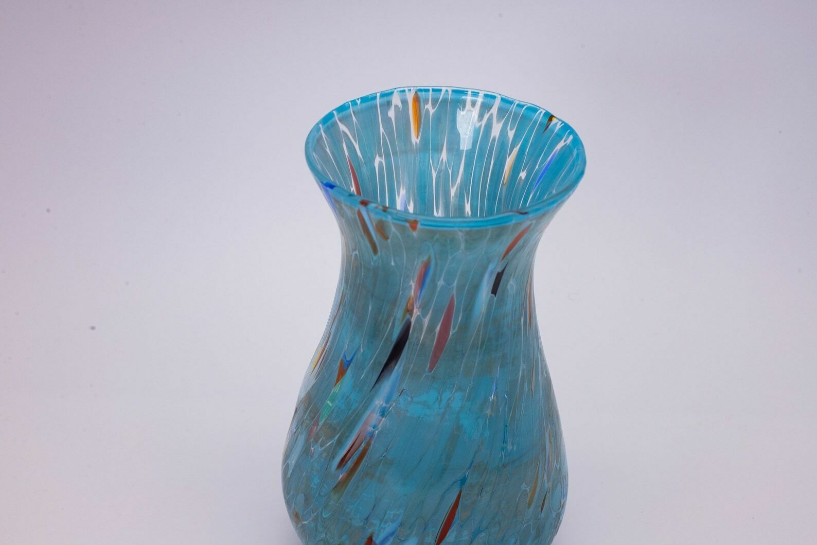 New York City, Murano Glasses Vase Color "Light Blue", Model Simone Small, Handmade, Murano Glass Made In Italy photo for sale