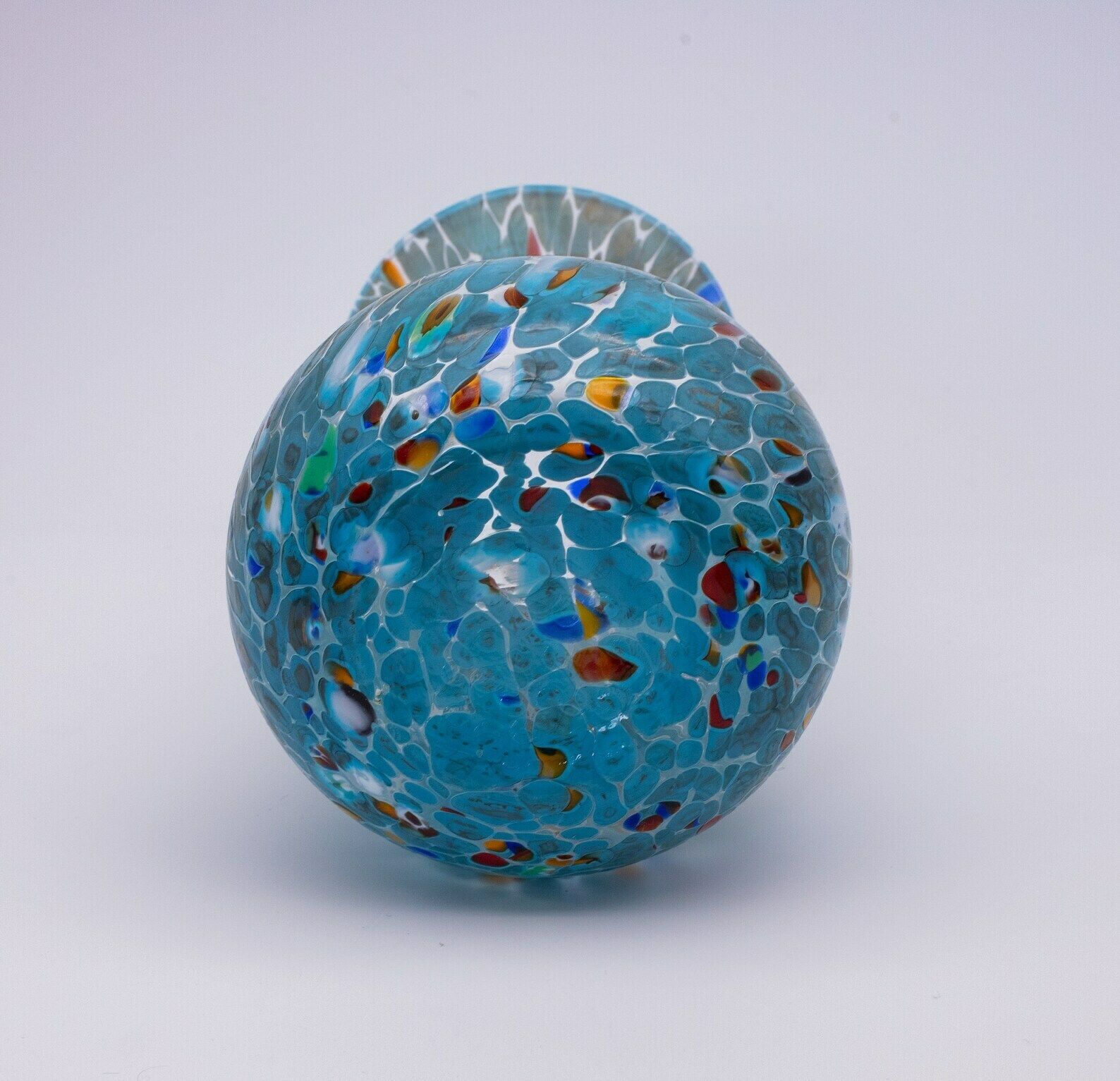 New York City, Murano Glasses Vase Color "Light Blue", Model Simone Small, Handmade, Murano Glass Made In Italy photo 64.0