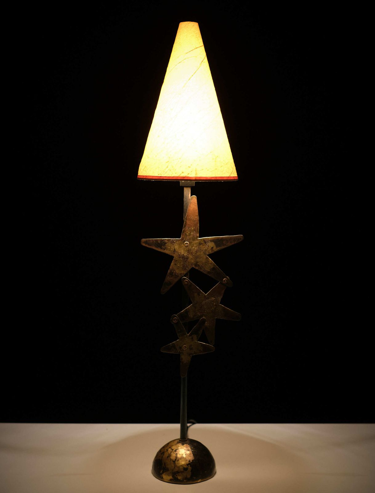Robert Kostka Brass Handmade Table Lamp 1980s France photo furniture