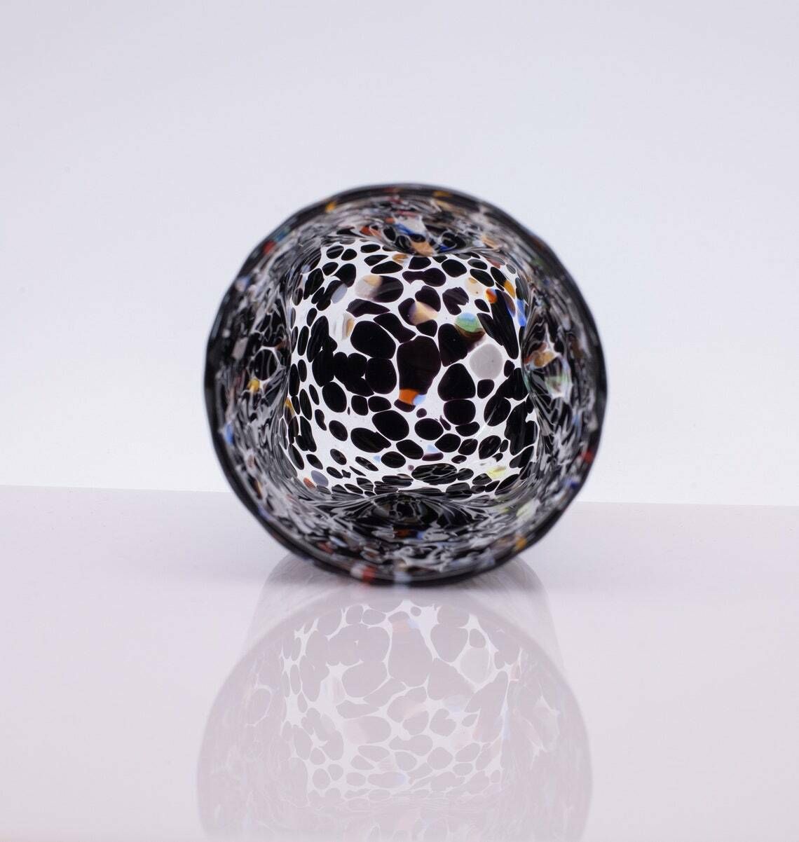 photo for sale Atlanta, Set Of 6 Murano Glasses Color "Black" Handmade, Murano Glass Made In Italy