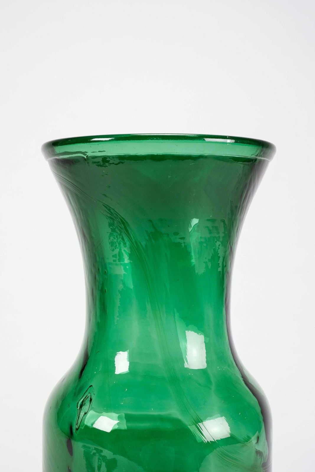 Umbrella Stand Or Large Vase, Green Glass From Empoli, 50s photo Home Decor