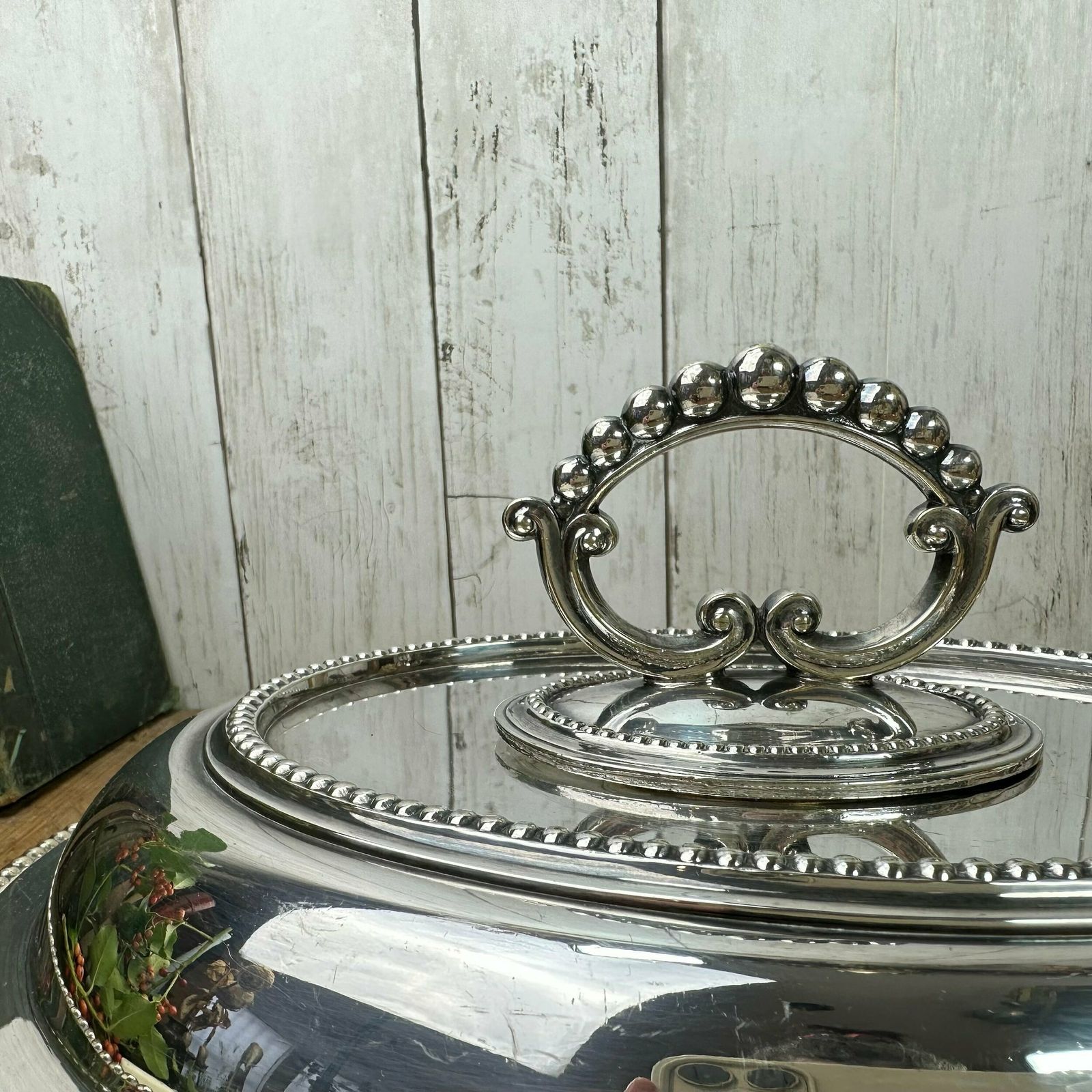 Stunning Sliver Plated Edwardian Oval Entrée Dish Serving Dish photo furniture