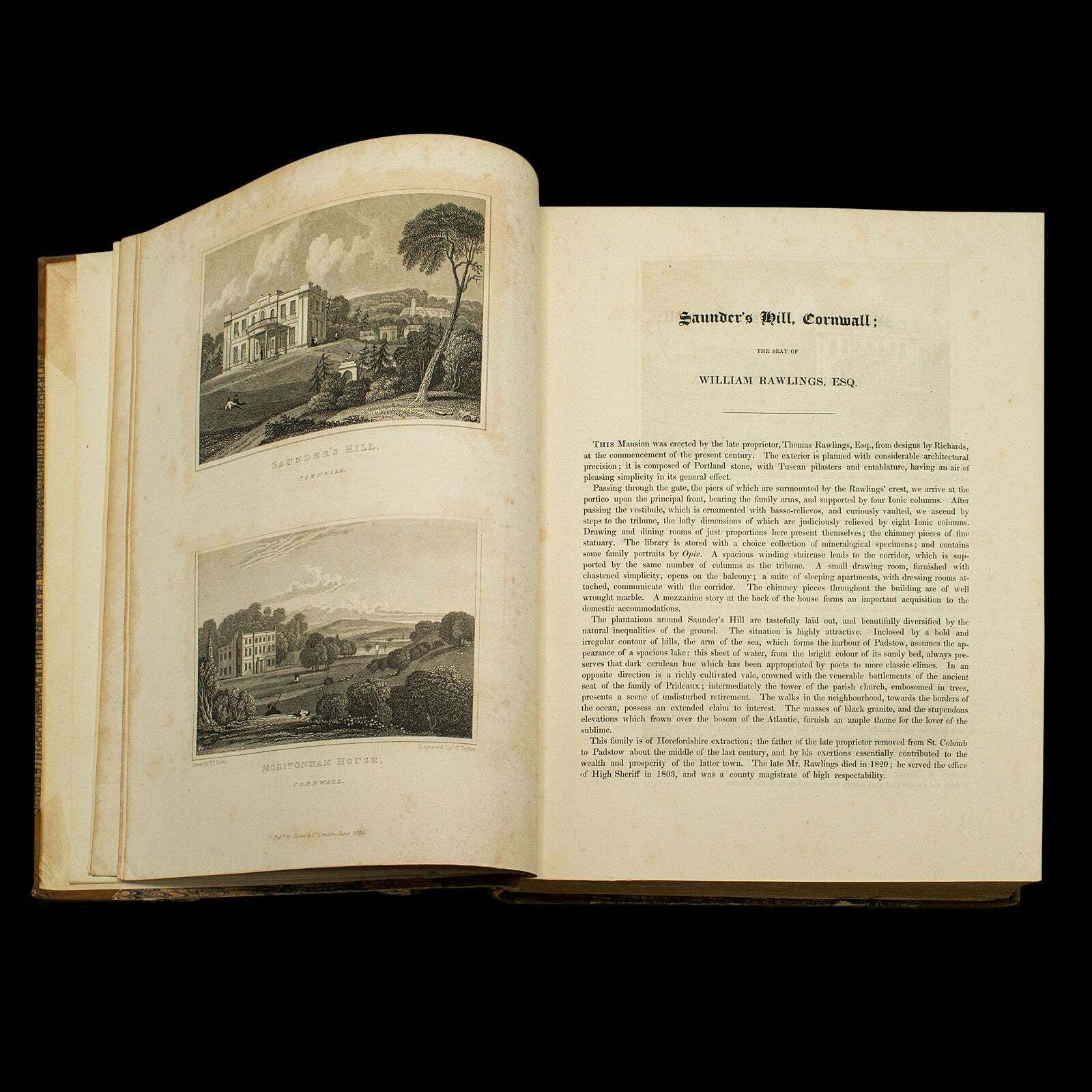 photo for sale 2 Antique Books, Jones' View Of Seats, Mansions & Noblemen, English, Georgian