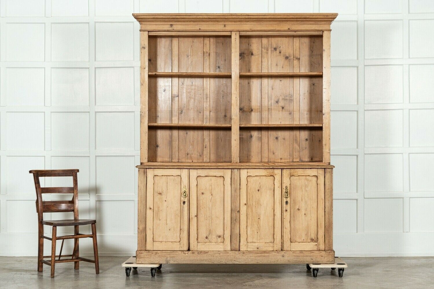 Large 19thc English Pine Bookcase / Dresser photo 5750.0