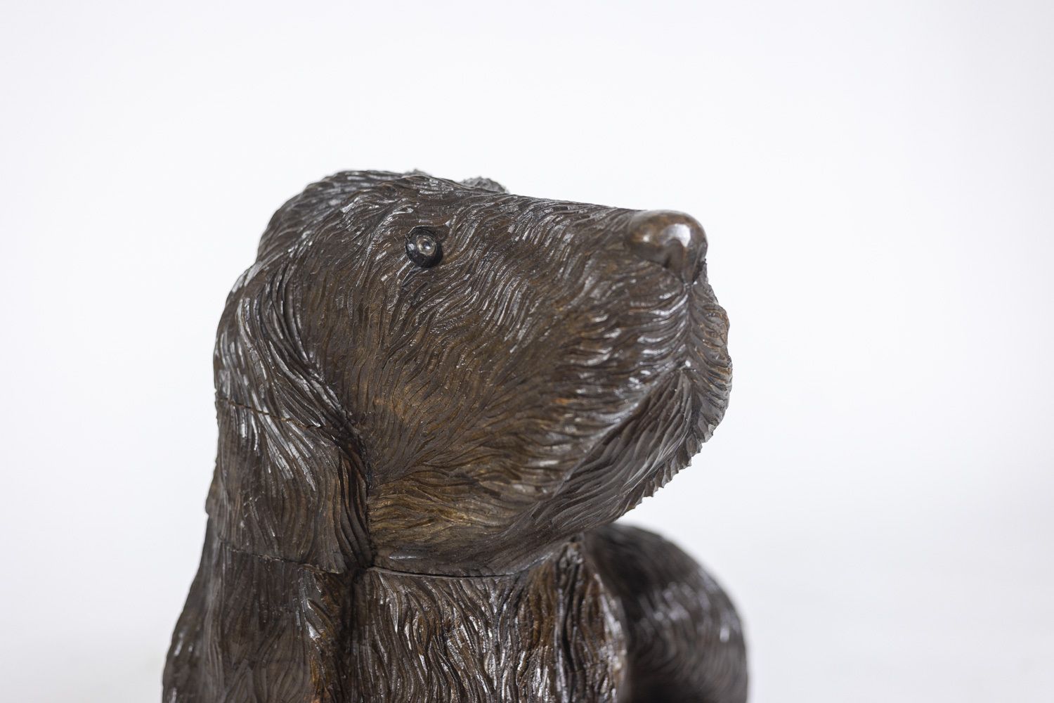 Carved Basswood Dog, Black Forest Style. Circa 1900 photo 3850.0