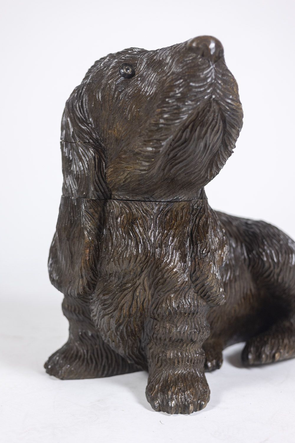 Carved Basswood Dog, Black Forest Style. Circa 1900 photo buy