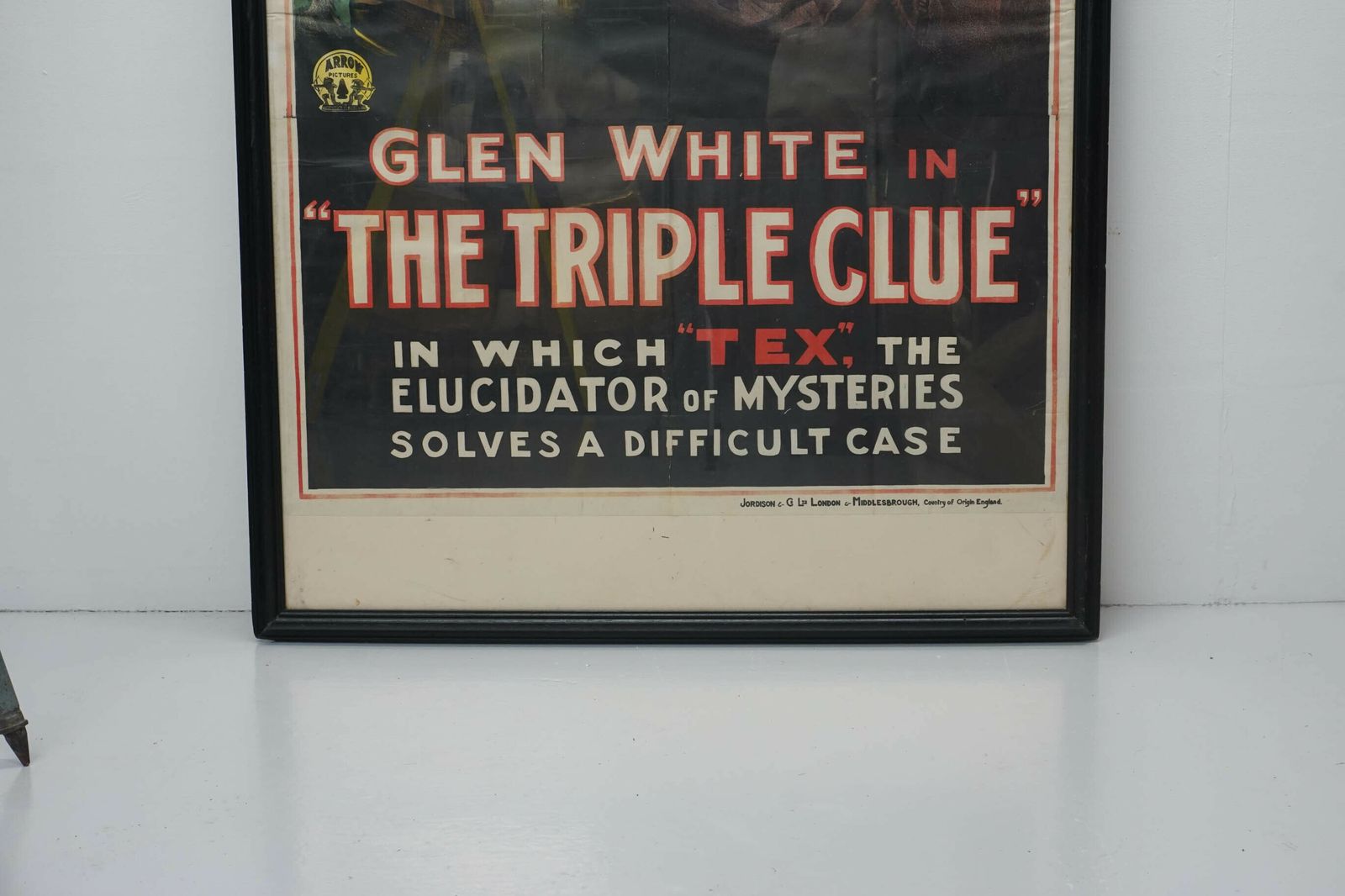 Glen White In 'The Triple Clue' Original 1920 Film Poster photo Art