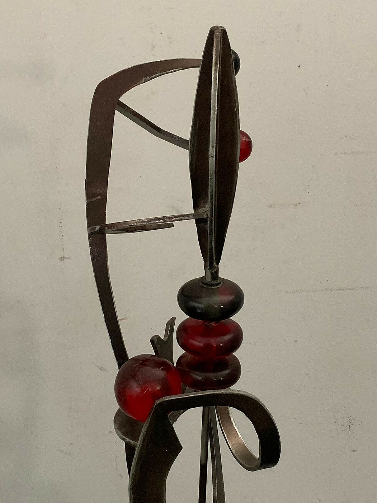 photo furniture Futuristic Juggler Sculpture Made Of Wrought Iron And Coloured Resin, 1960s