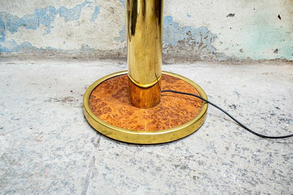 Bright Hanger In Brass, Acrylic Glass And Briarwood, Italy, 1970s photo for sale