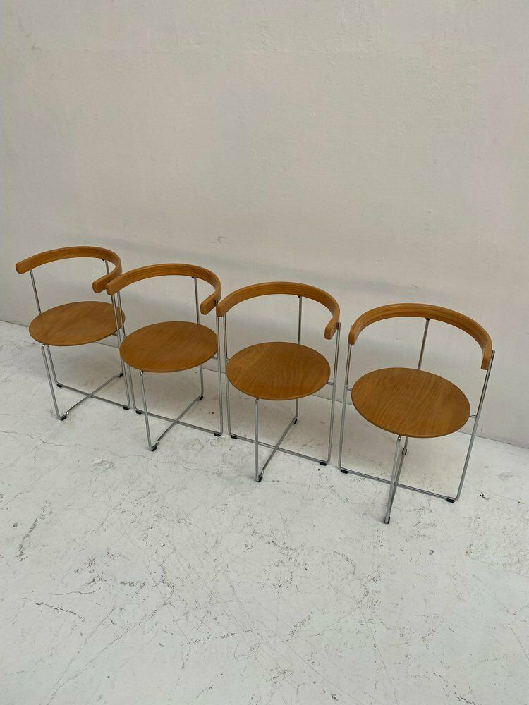 Vintage Sóley Folding Chairs By Valdimar Hardarson For Kusch+Co, 1980s, Set Of 4