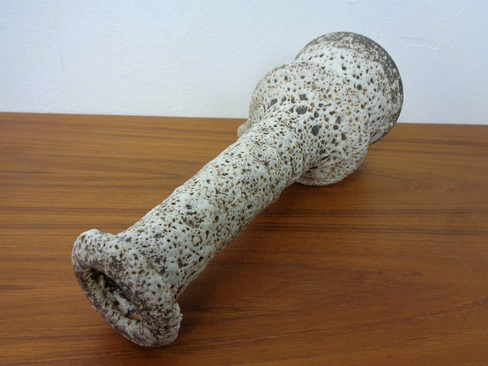 photo furniture Dutch Studio Ceramic Lava Vase With Handle By Marius & Hugo Van Woerden For Vest, 1970s
