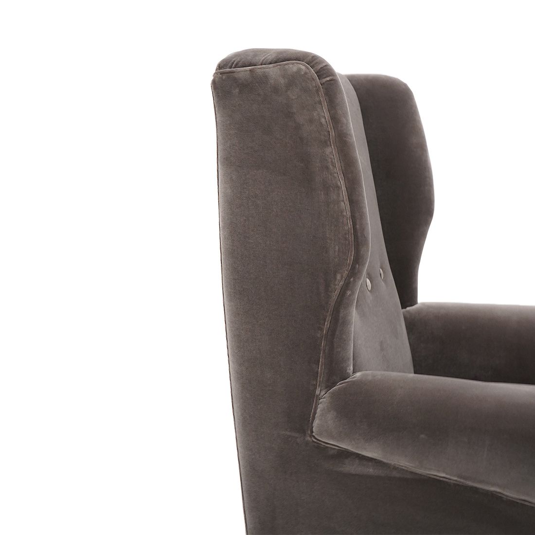 1500.0 Pair Of Gray Velvet Armchairs, 1950s photo