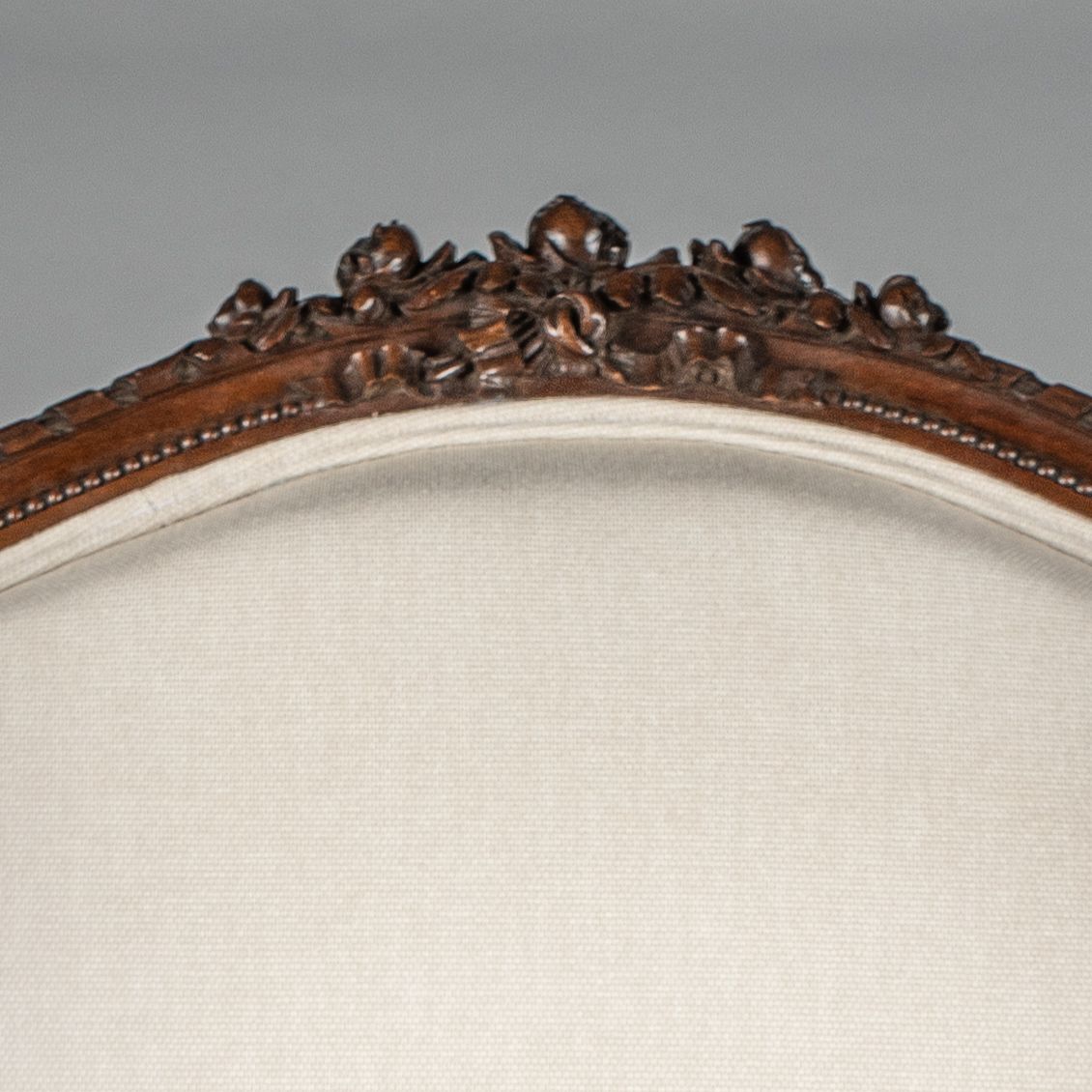 photo vinterior Large 19th Century French Carved Walnut Bergere Upholstered Armchair