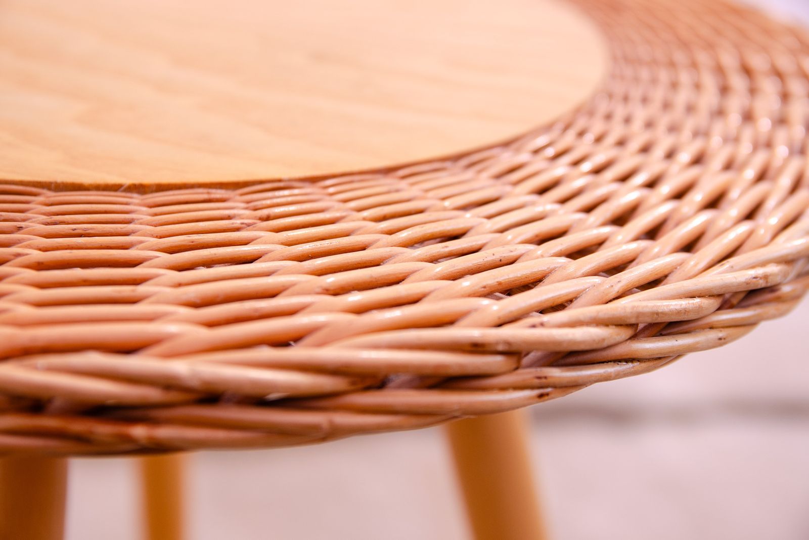 Mid Century Rattan Coffe Table By Jan Kalous For úluv, 1960´S, Czechoslovakia photo vinterior