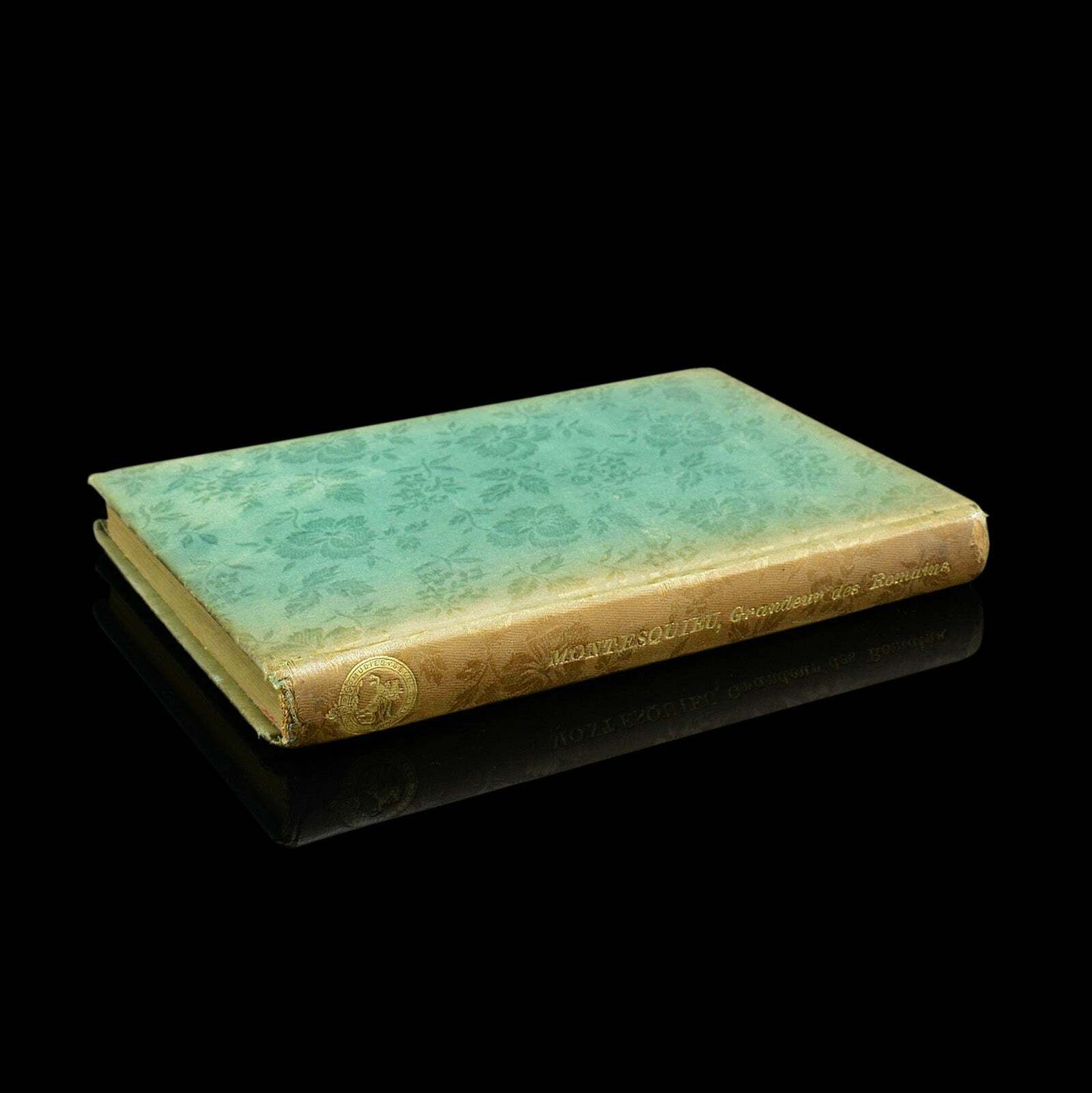 Antique Book Grandeur Des Romains, Montesquieu, French Language, Mid Victorian photo furniture