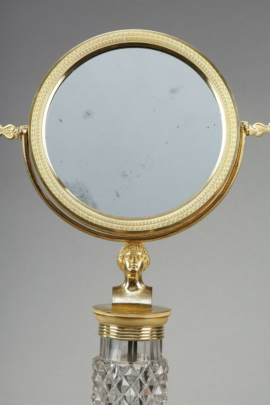 Toilet Mirror In Cut Crystal And Charles X Gilt Bronze Frame photo buy