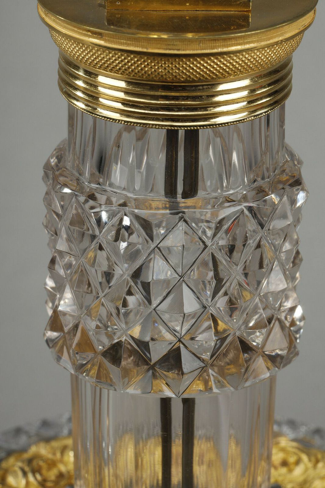 photo vinterior Toilet Mirror In Cut Crystal And Charles X Gilt Bronze Frame