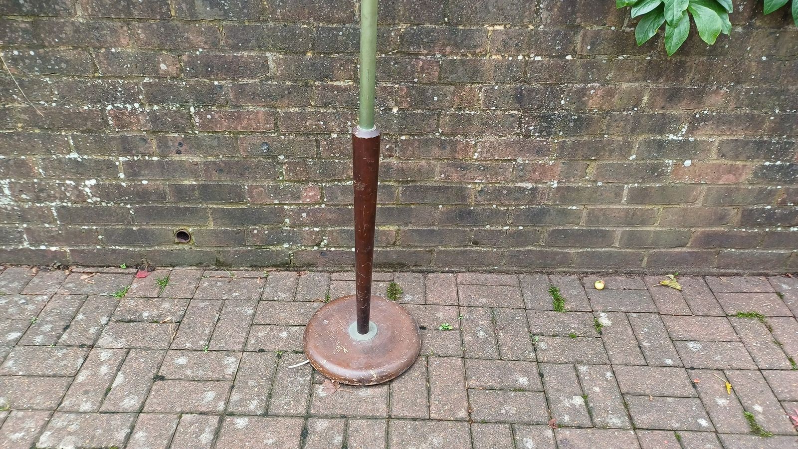 Classic Conical Shape Art Deco Chrome And Wooden Standard Lamp For Restoration. photo for sale