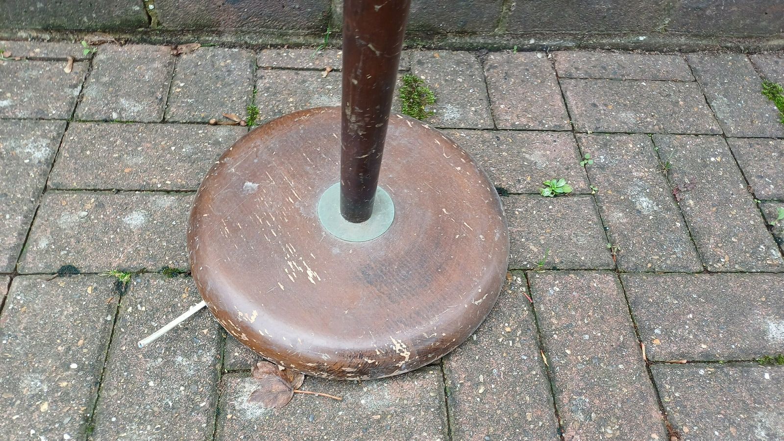 Classic Conical Shape Art Deco Chrome And Wooden Standard Lamp For Restoration. photo Lighting