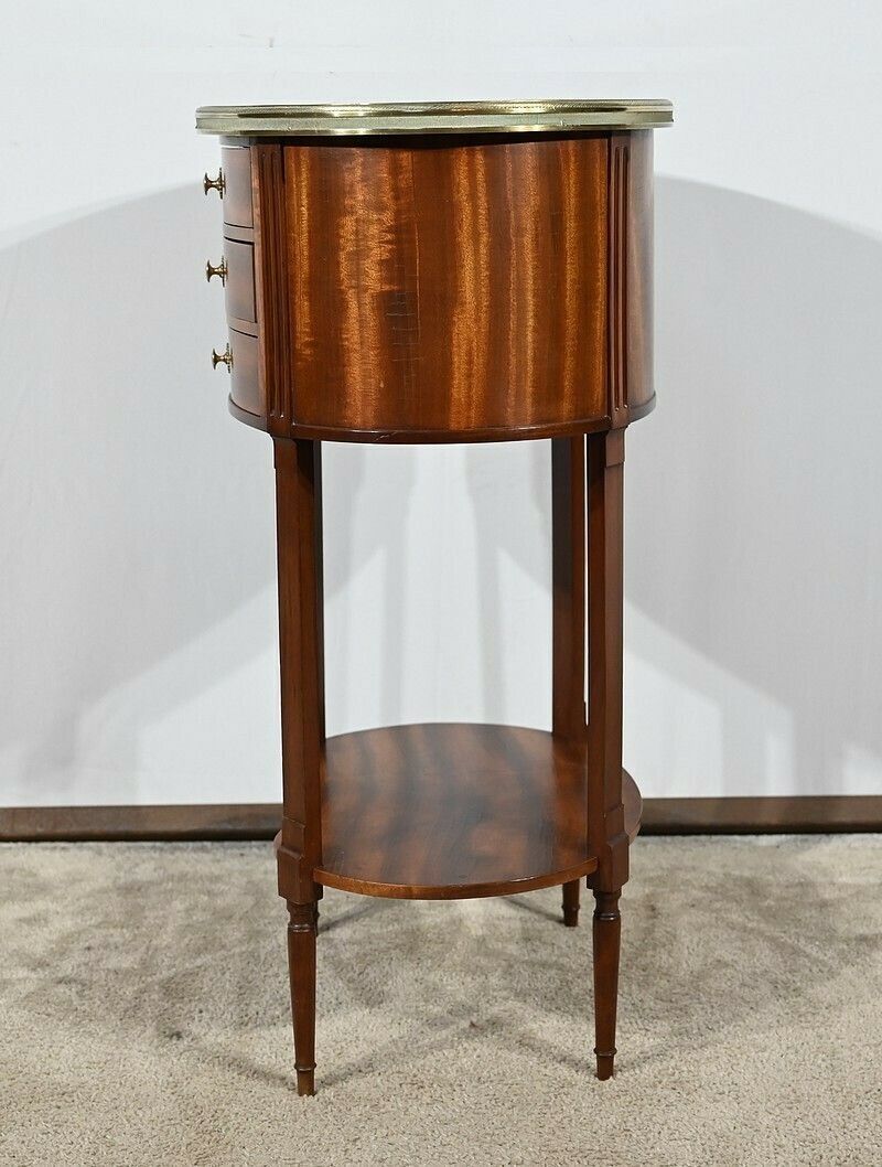 photo buy Small Mahogany Drum Table, Louis XVI Style – 1st Half Of The 20th Century