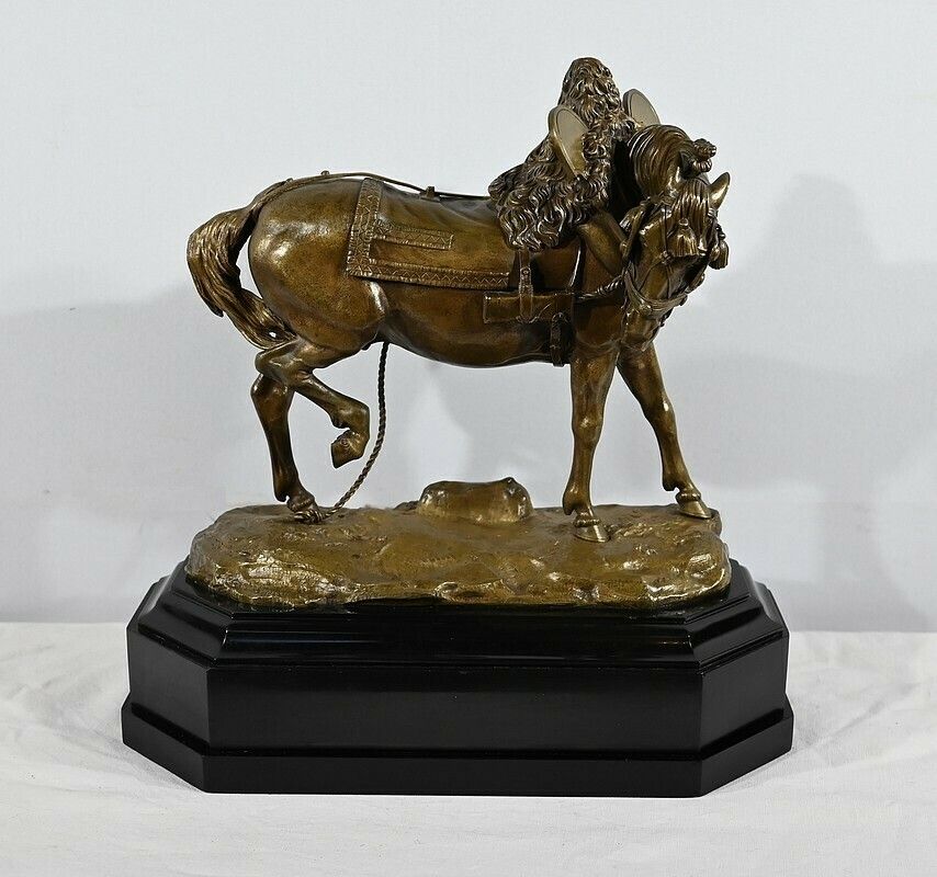 Important Bronze “The Draft Horse” By T. Gechter – 1841