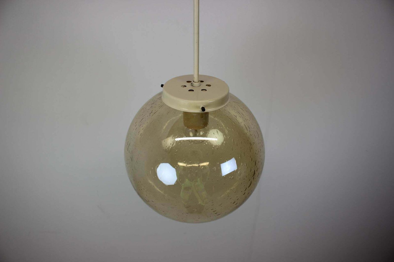 Mid Century Brass And Glass Chandelier By Valasske Mezirici, 1970's photo for sale