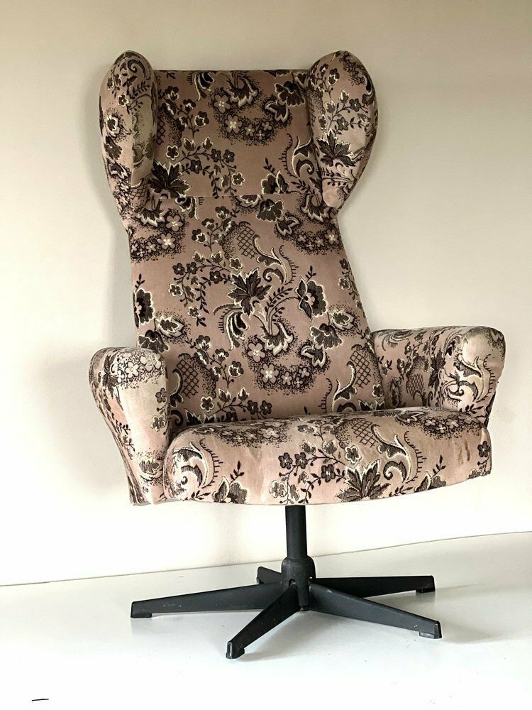 photo buy Draaibare Fauteuil Met Vleugelleuningen, Tsjecho Slowakije, Jaren 1970