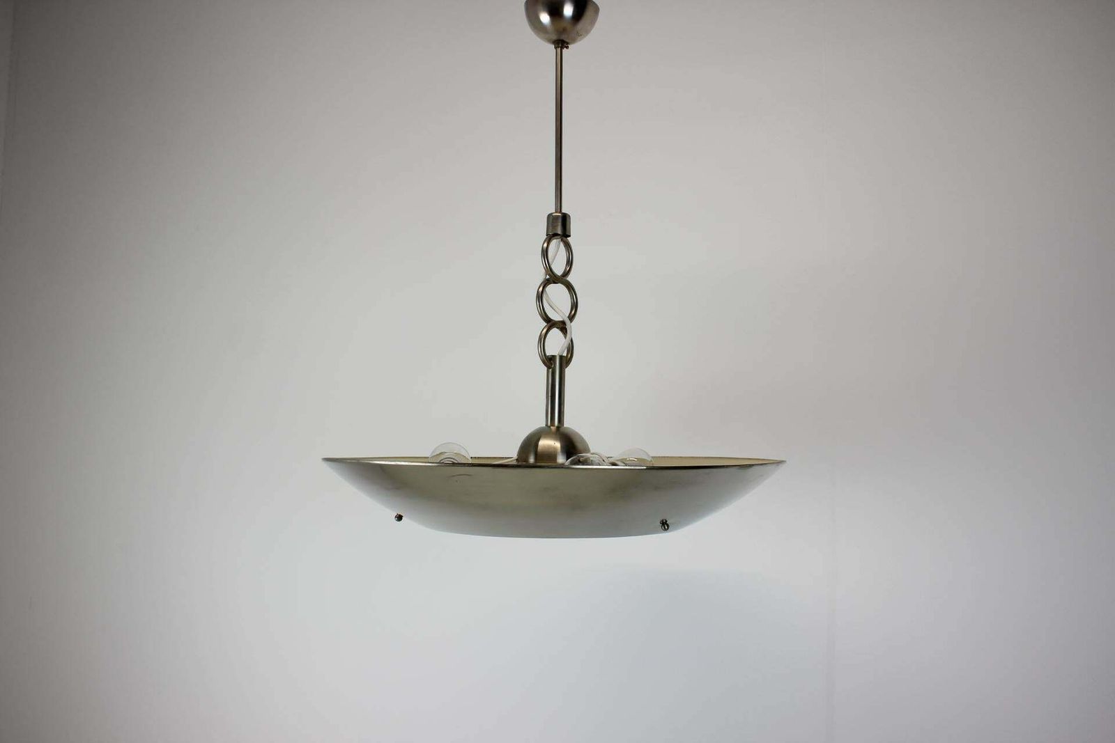 Art Deco Chrome Pendant Light By Designer Franta Anyz, Czechoslovakia, 1930's photo Lighting