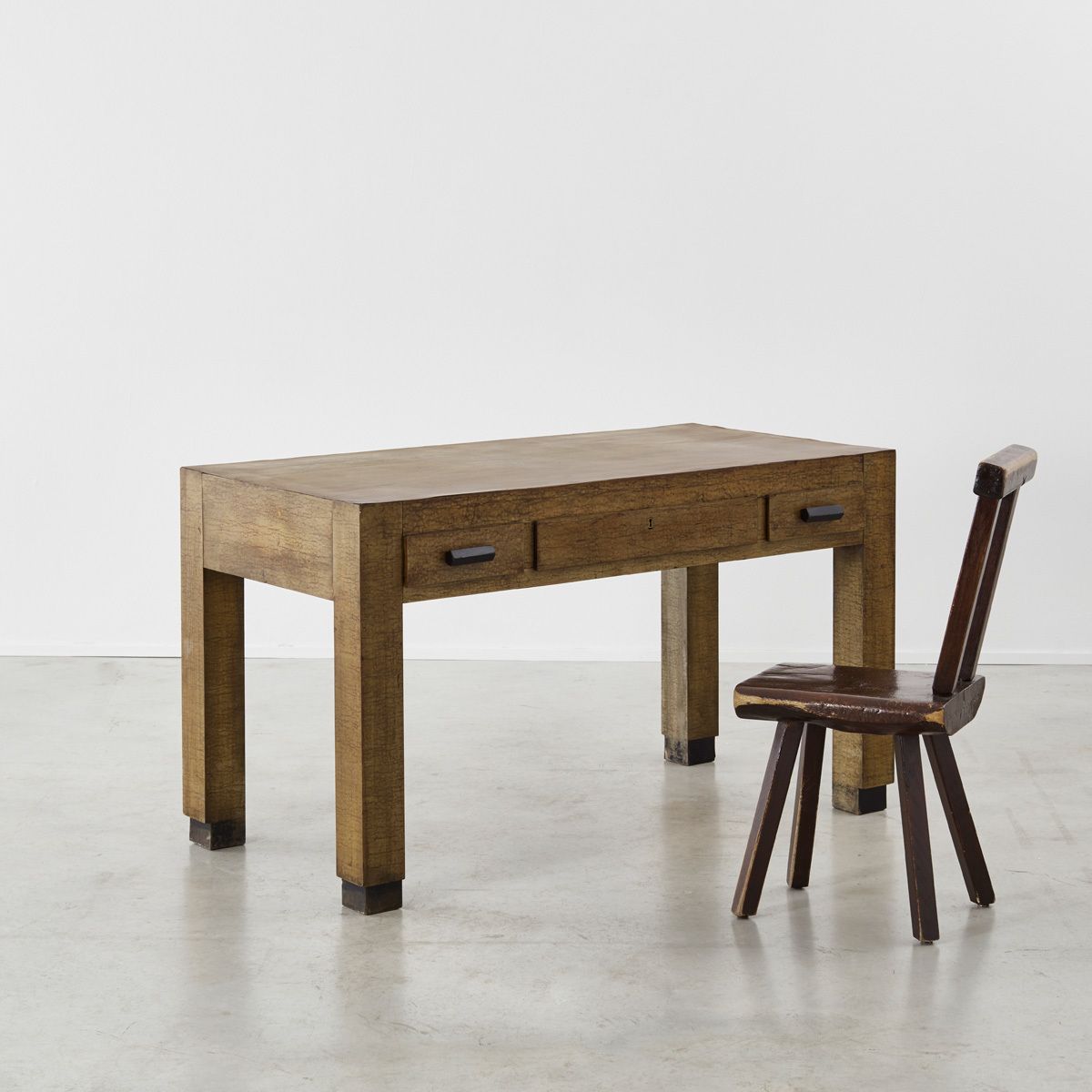 Montalcini & Pagano Desk Cartiere Giacomo Bosso, Italy 1920s photo furniture