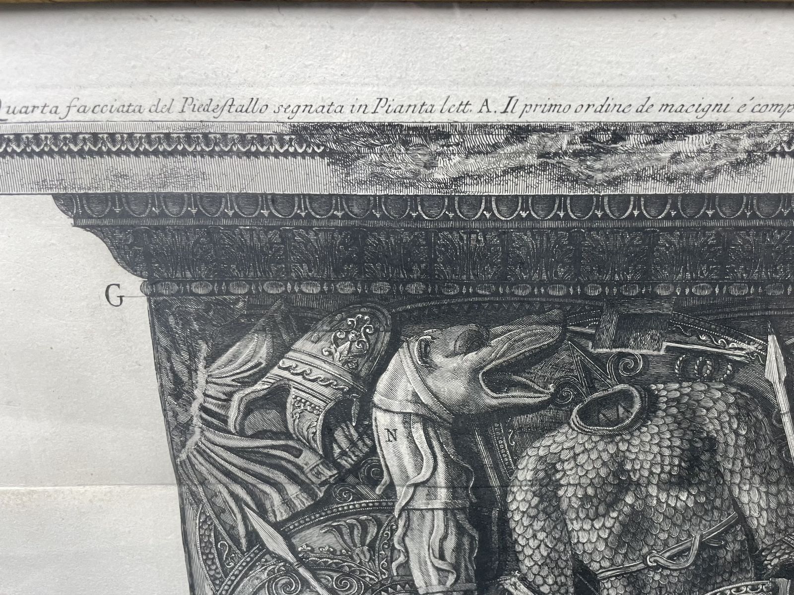 Piranesi 2 Engravings "Frontals Of Trajan's Column Pedestal" XVIII photo vintage