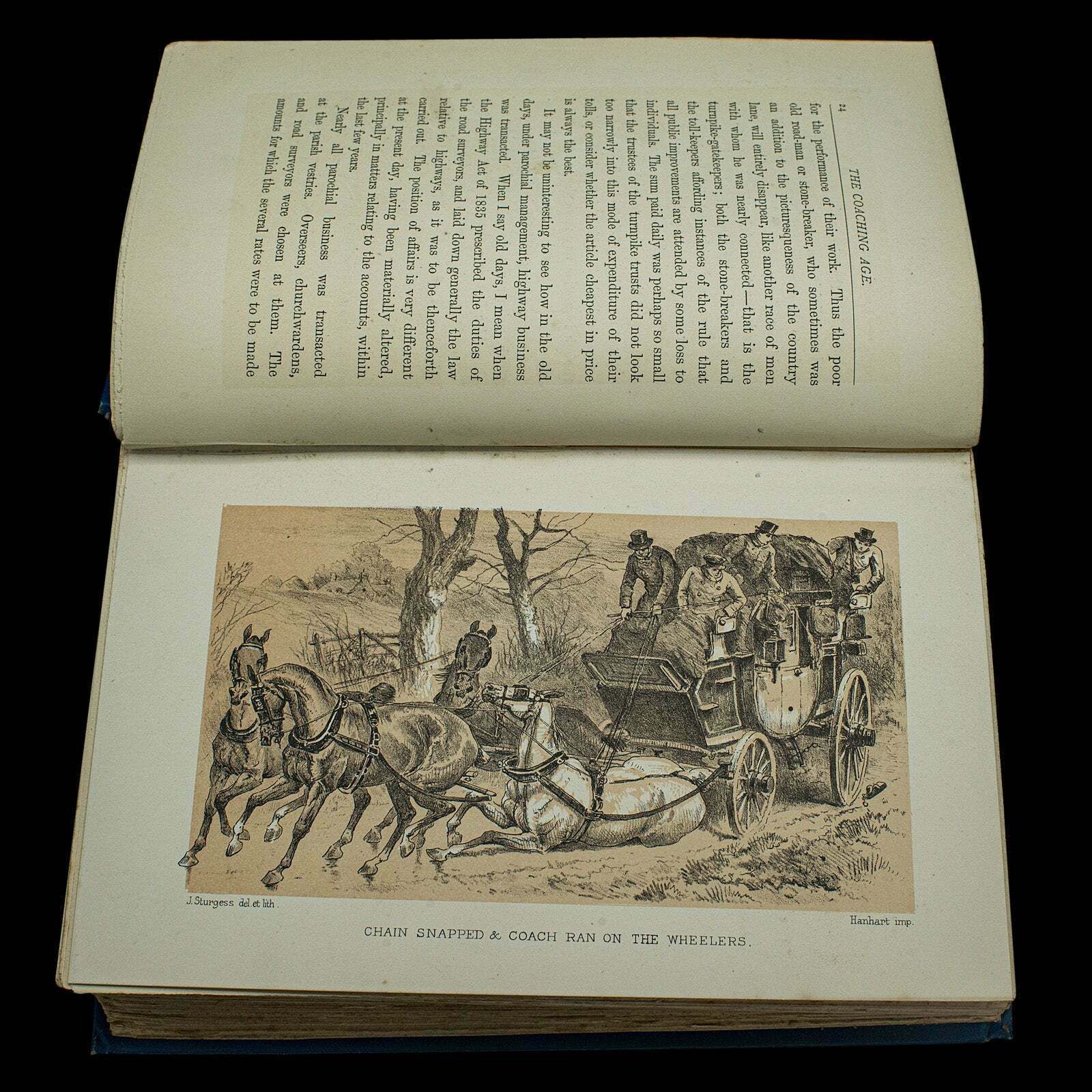 Antique Book, The Coaching Age, Stanley Harris, English, Hard Bound, Victorian photo vinterior