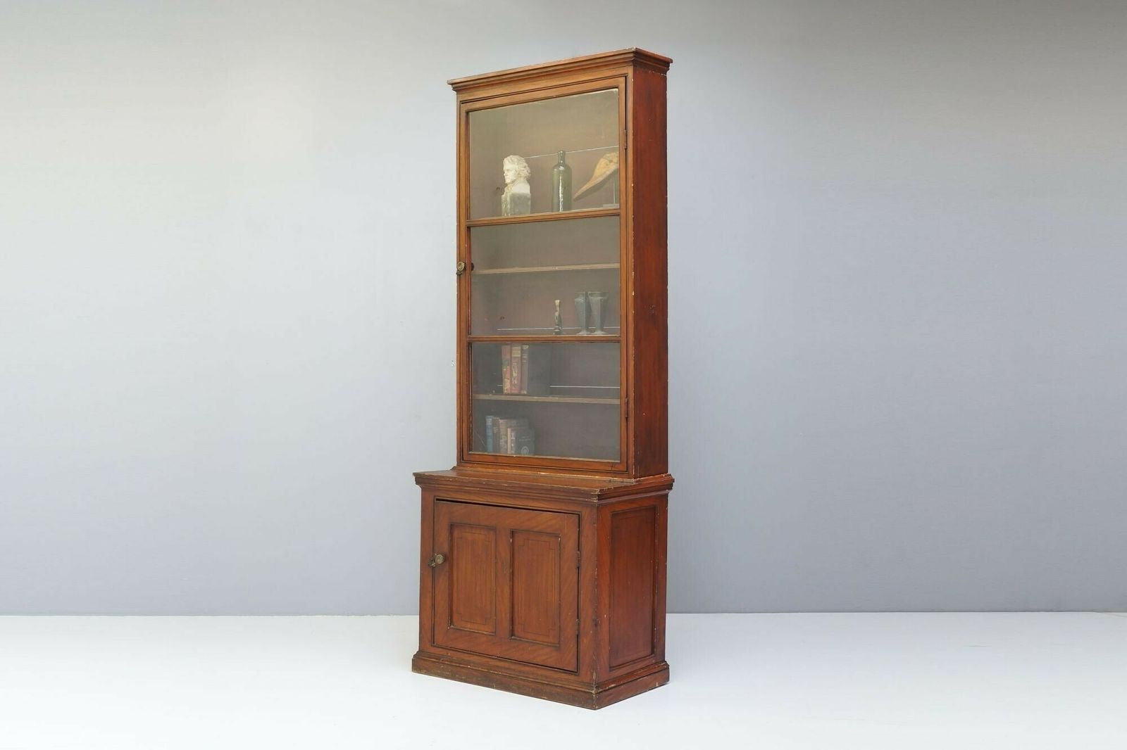 Cupboard Bookcase, 1800s, Pine photo for sale