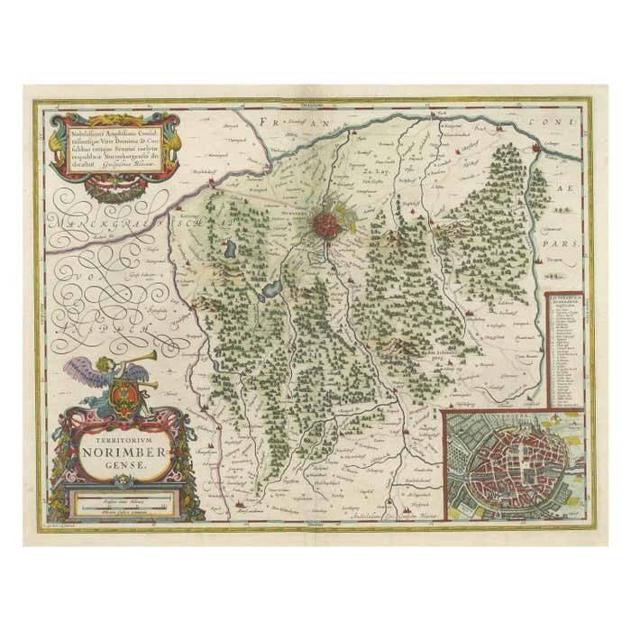 Map Centered On Nuremberg, Germany