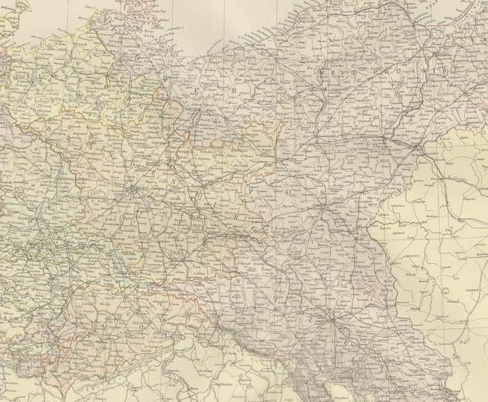 Antique Map Of The German Empire (East Sheet), 1882 photo furniture