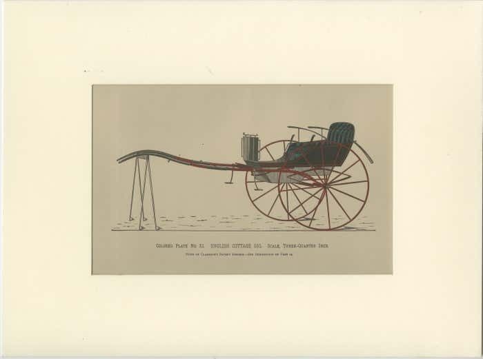 Antique Print Of A Two Wheeled Cart photo furniture