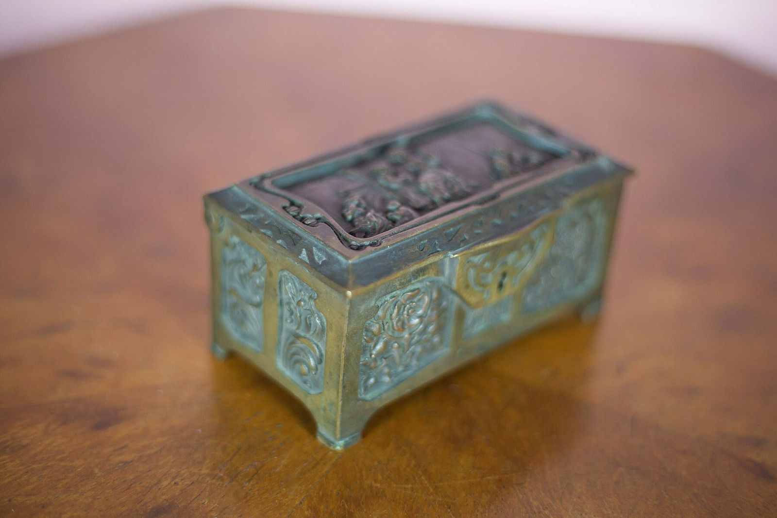 Bronze Chest, Bronze, Art Nouveau, Boudoir, Collection, Jewel Box photo for sale