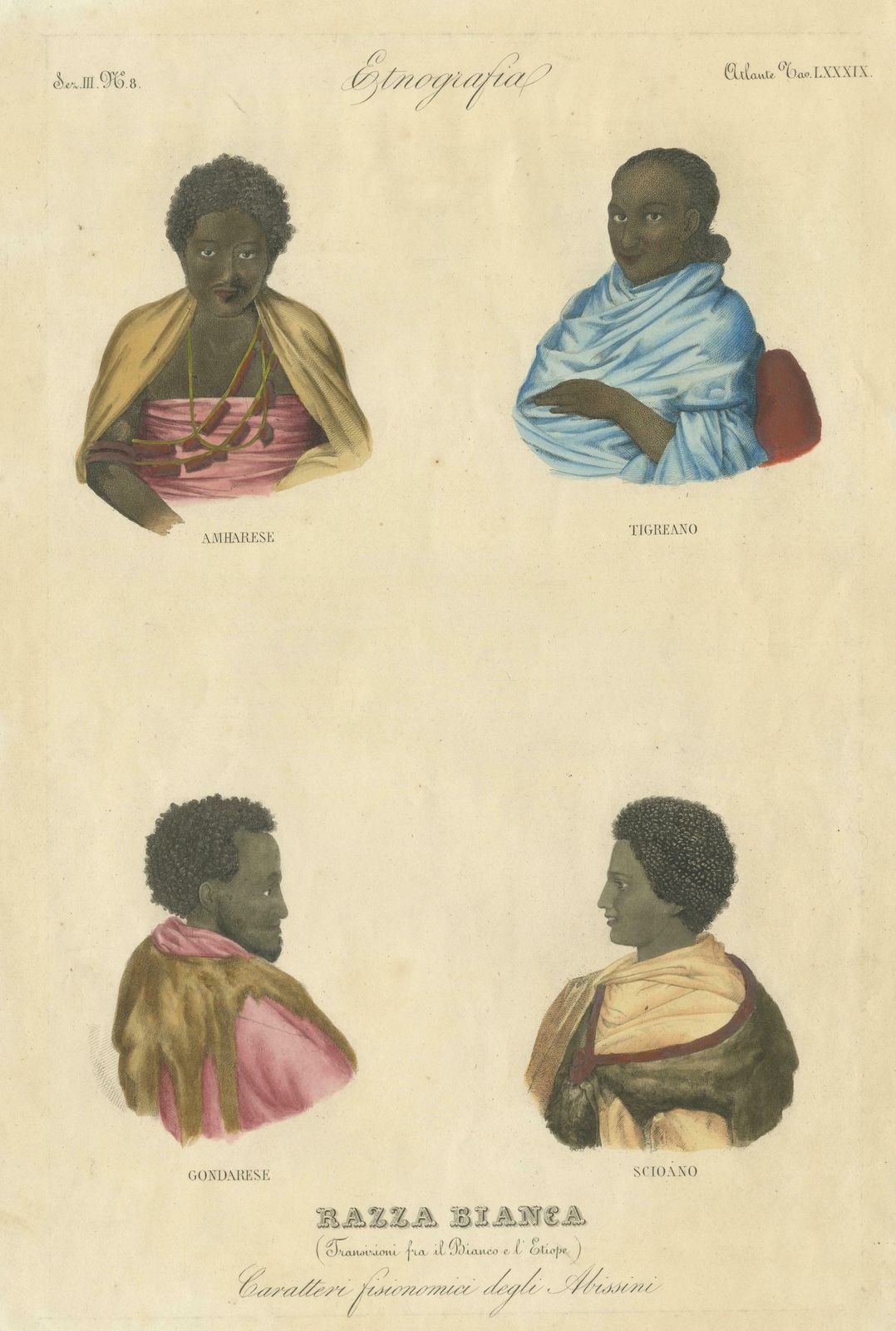 Antique Print Of Natives From Ethiopia photo for sale