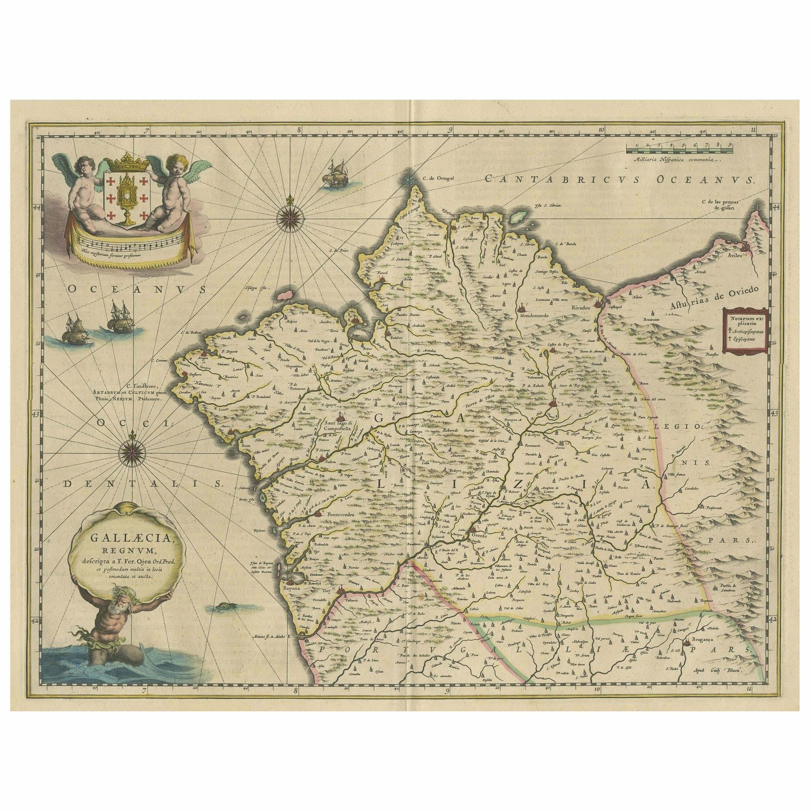 Antique Map Of The Northwestern Coast Of Spain