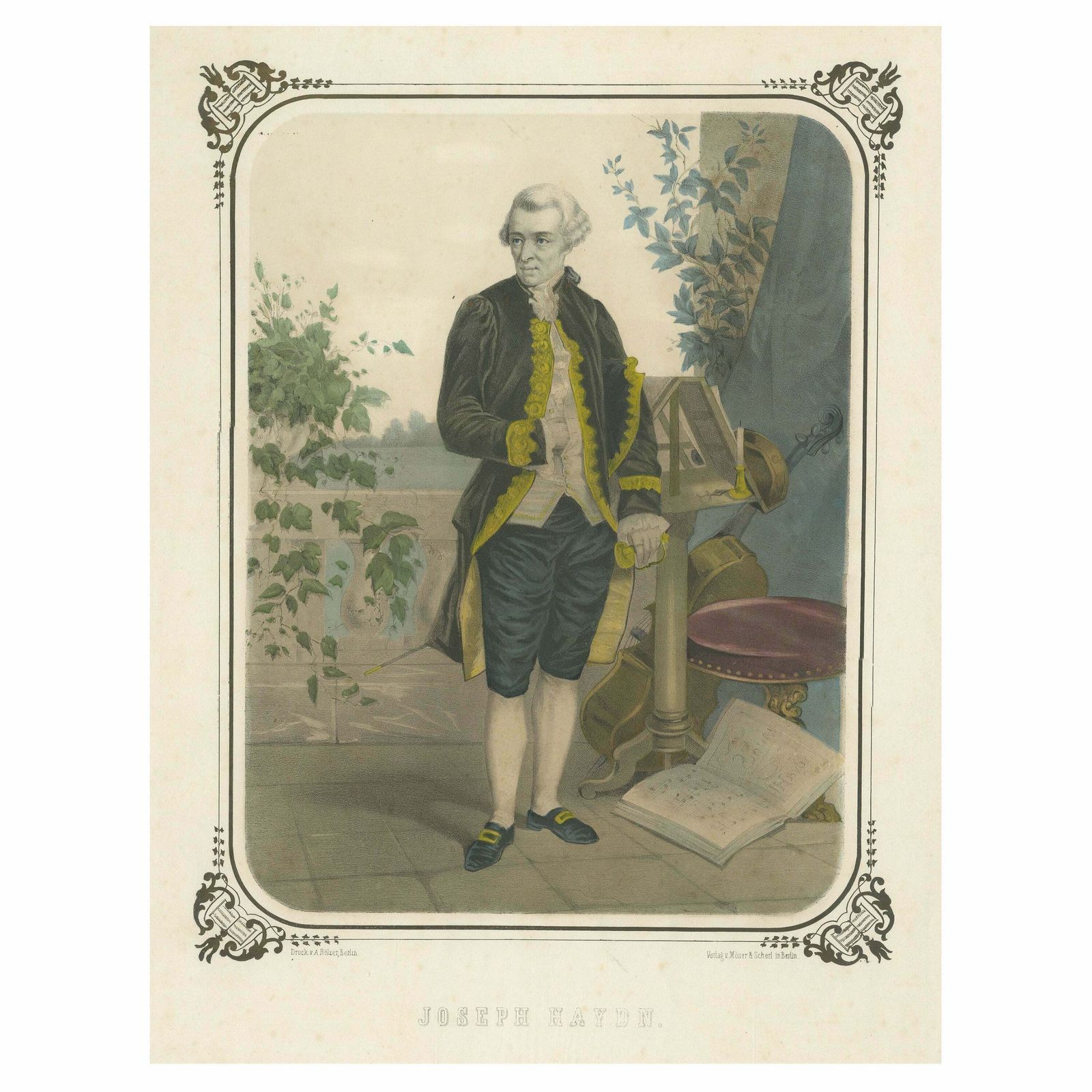 Antique Portrait Of Franz Joseph Haydn