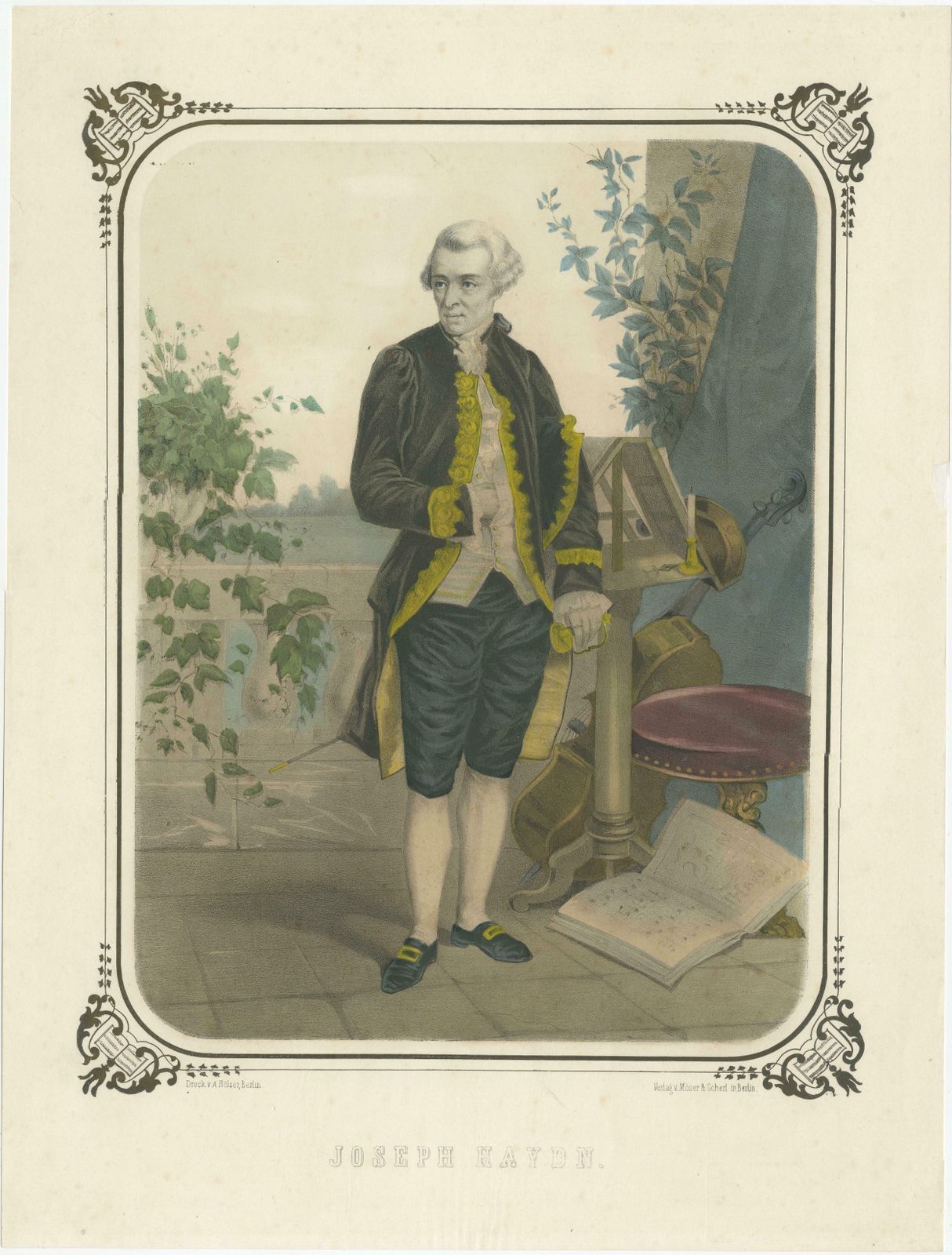 Antique Portrait Of Franz Joseph Haydn photo furniture