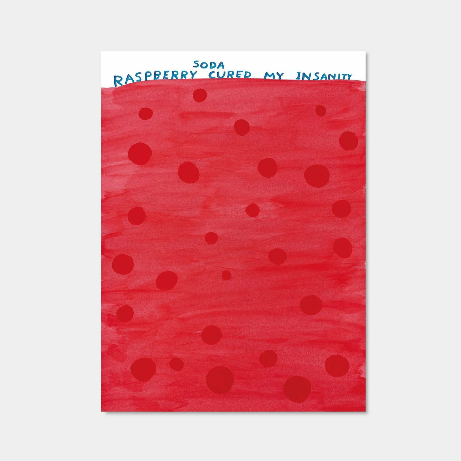 David Shrigley Raspberry Soda Cured My Insanity, 2022