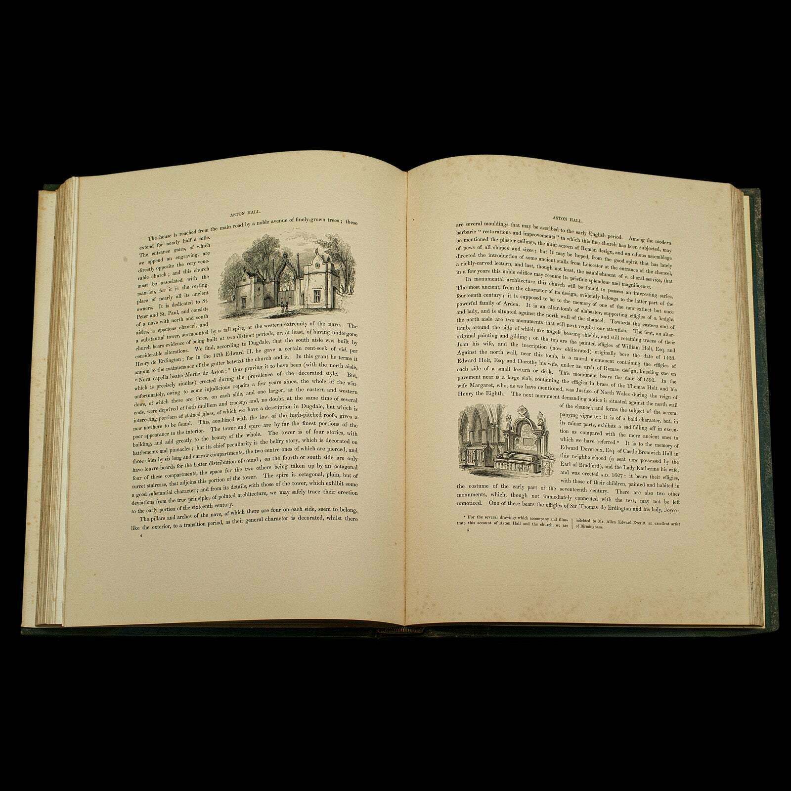 Large Antique Book Of Baronial Halls Volume 1, Reference, English, Mid Victorian photo buy